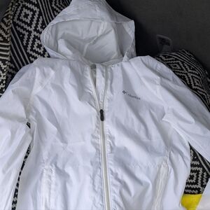 Columbia White Hooded Jacket